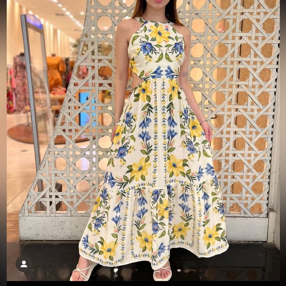 SOLD - FARM Rio Flower Dress Size M - Picture 2 of 10